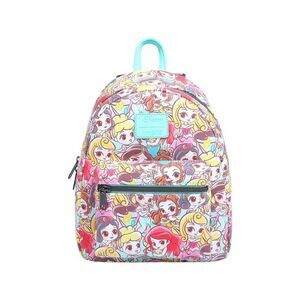 NWT Loungefly Womens Multicolor Disney Chibi Princess Mini Backpack Bag